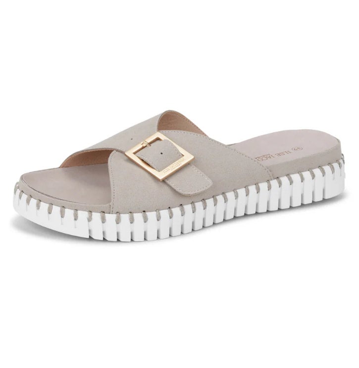 Tulip Buckle Shoe- Silver