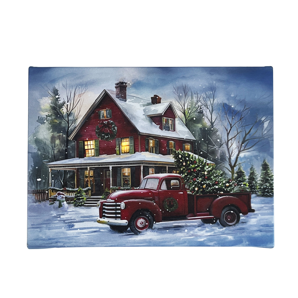 Table Top Lit Picture - Bringing Home the Tree