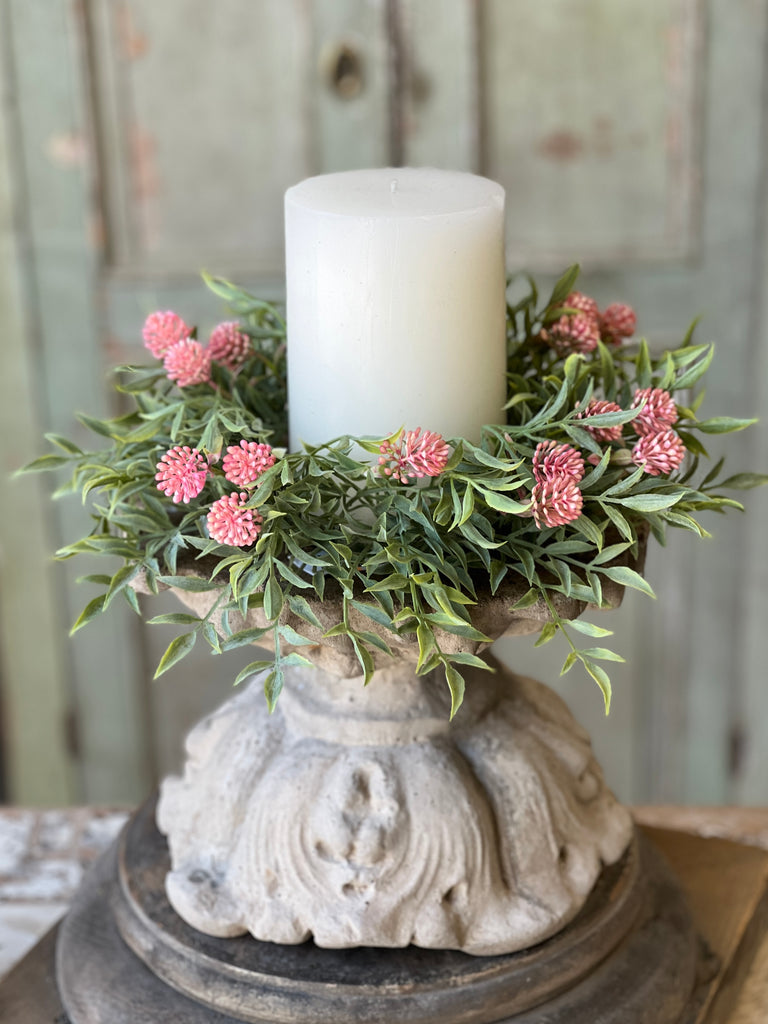 4.5" Thimble Buds Candle Ring | Pink