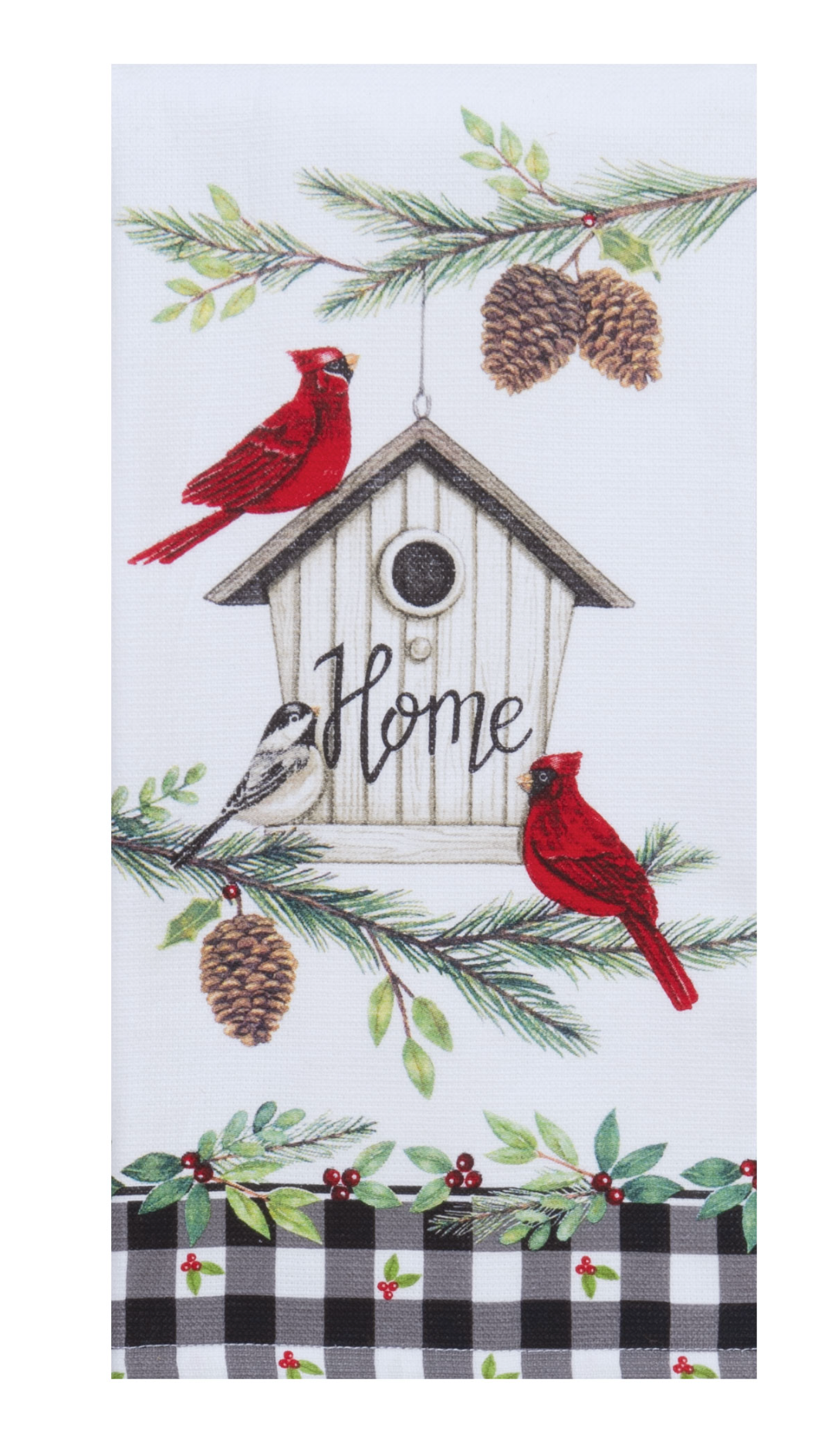Winter Cardinal Home Birdhouse Dual Purpose Towel