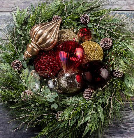 6" Red Glass Ball Ornament