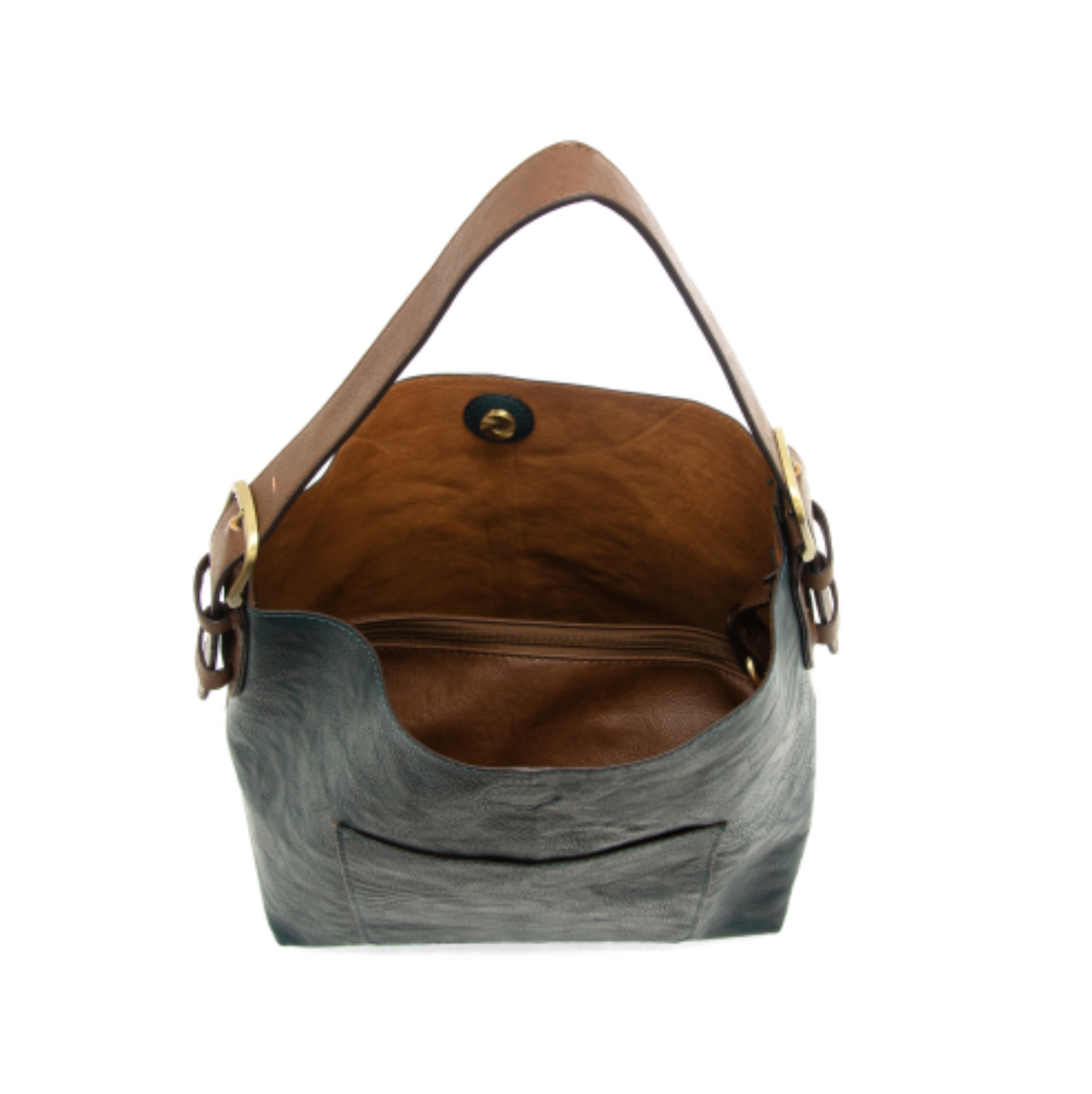 Vivid Deep Teal Hobo Coffee Handle Handbag
