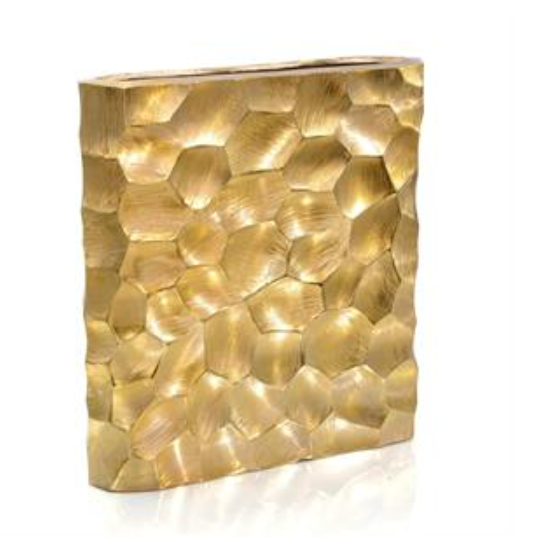 Gold Gravar Vase 11.75H