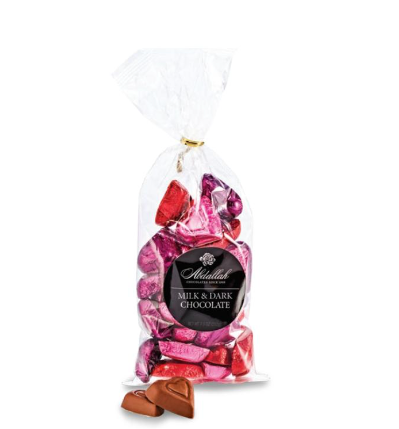 7.5oz Bag of Assorted Foil Milk & Dark Chocolate Hearts