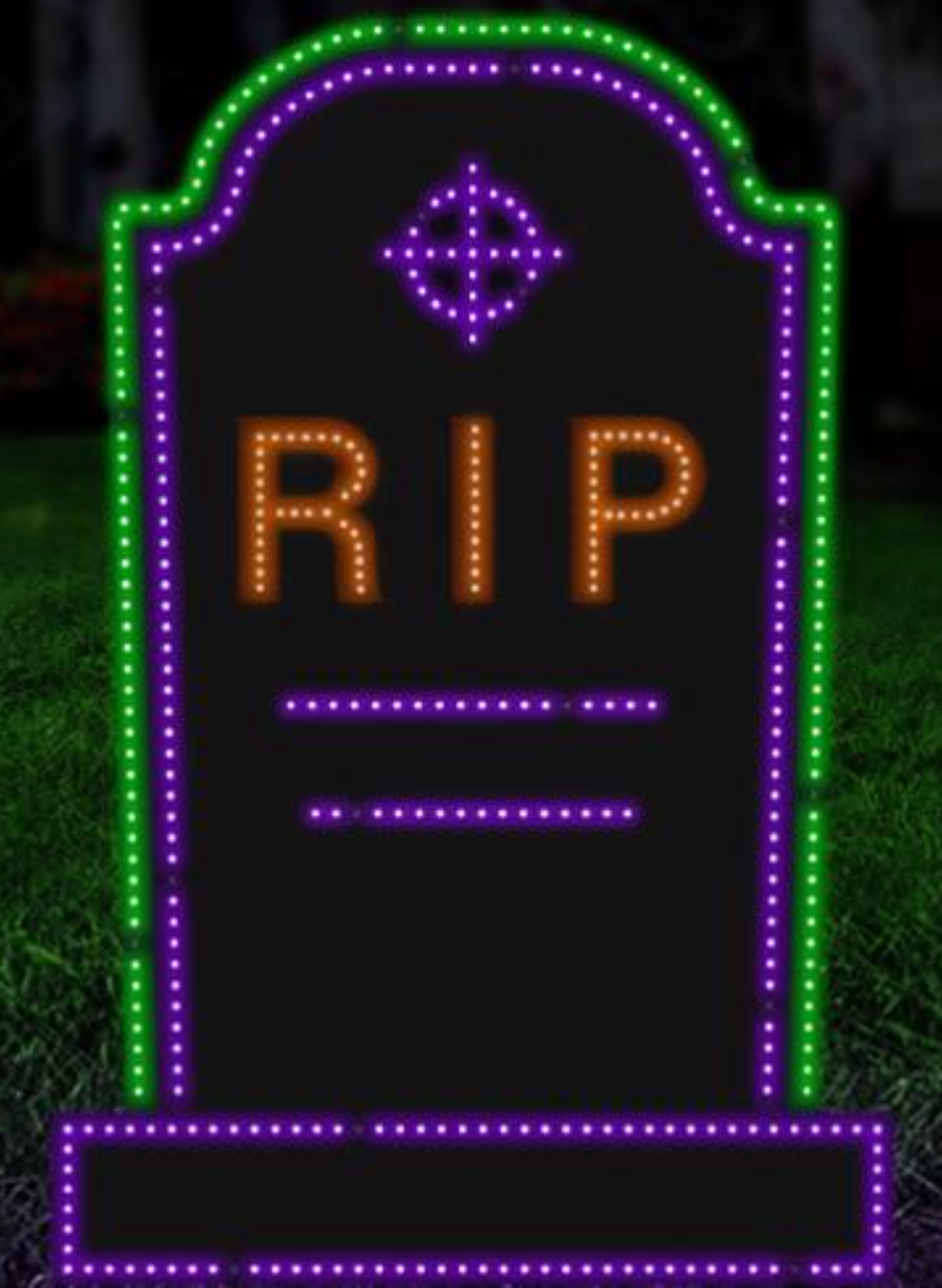 Jumbo Hi Vibrant 30in X 20in Tombstone