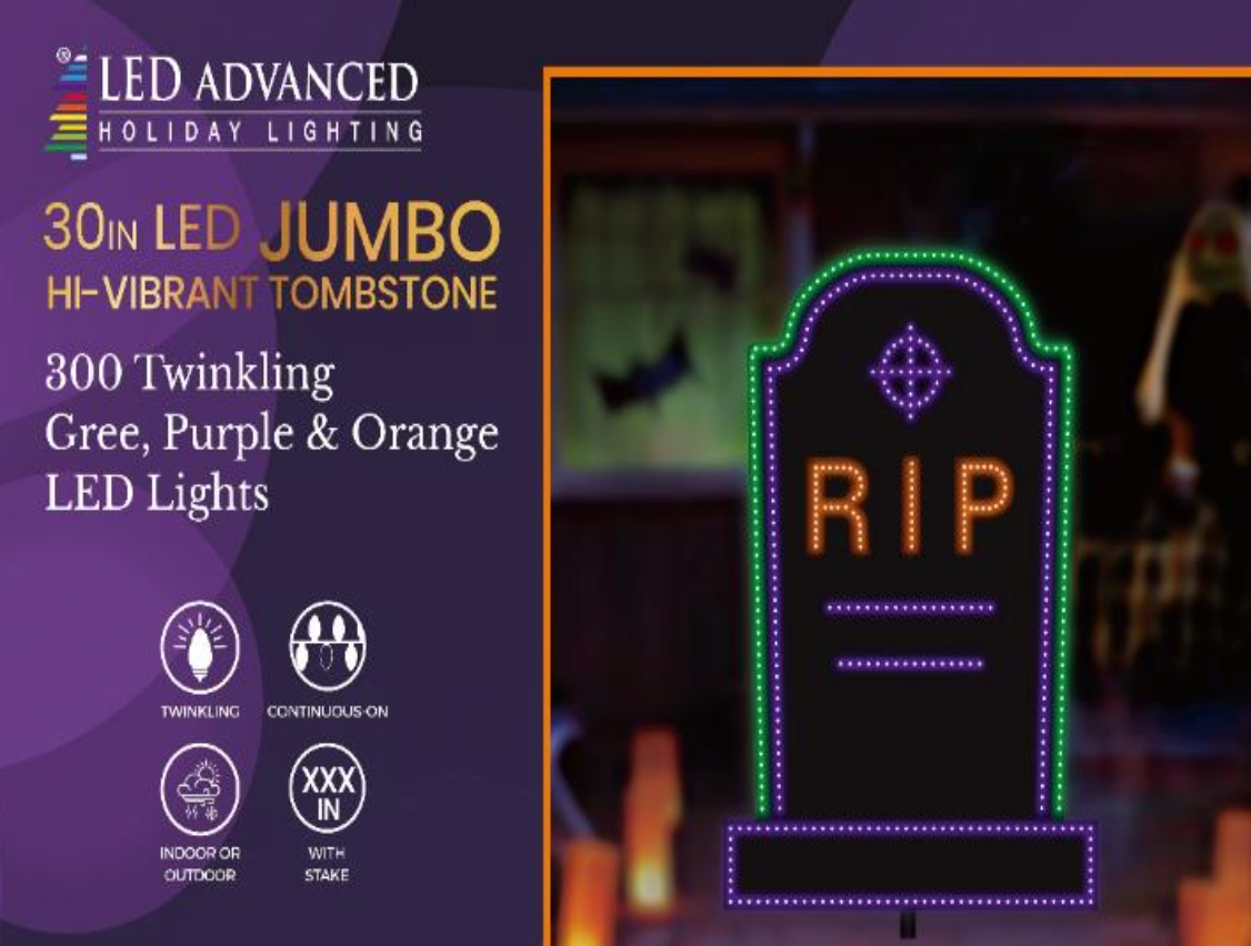 Jumbo Hi Vibrant 30in X 20in Tombstone