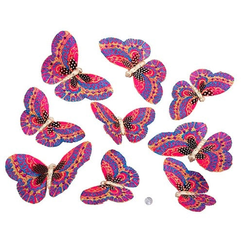 Royals Fuchsia Butterfly Garland Glitter/Jewel