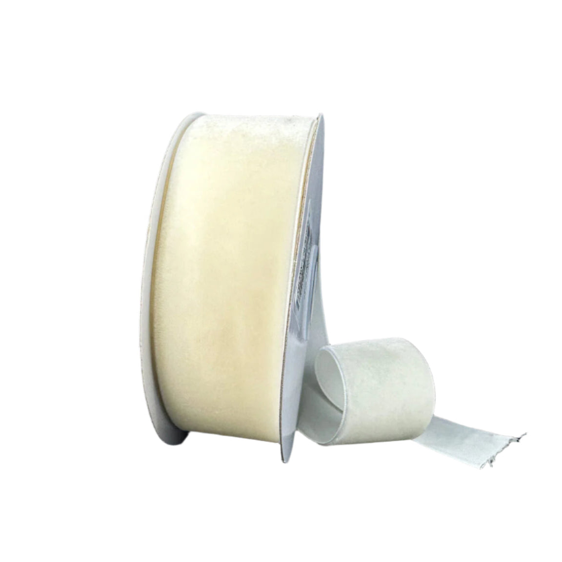 Eggshell Woven Vintage Velvet Ribbon - 1.5" x 5y