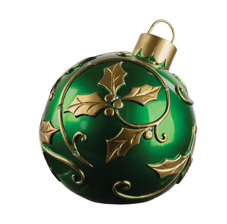 Christmas Ball with LED Lights - Green