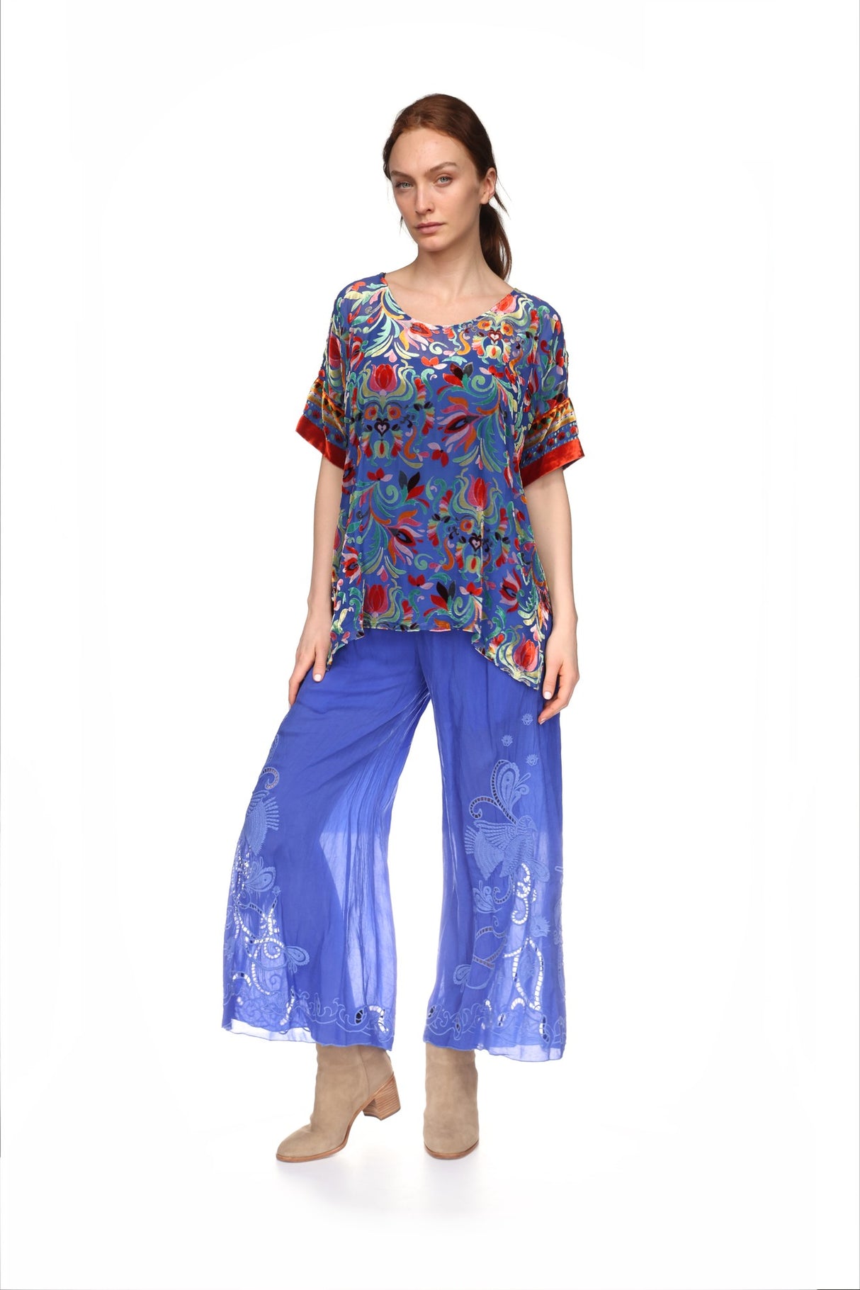 Mariafe Blouse with Slip in Primula Burnout