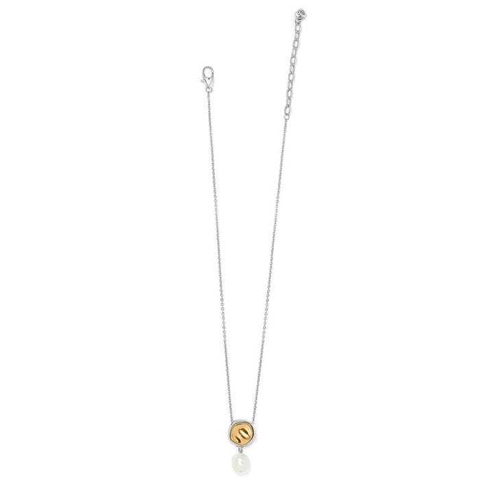 Cascade Round Pearl Necklace - Silver-Pearl