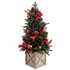 38" Pine Tree in Planter with Berries + Balls - Lit