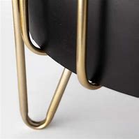 Pianta 13 x 21 Black Metal Insert Brass Frame Plant Stands