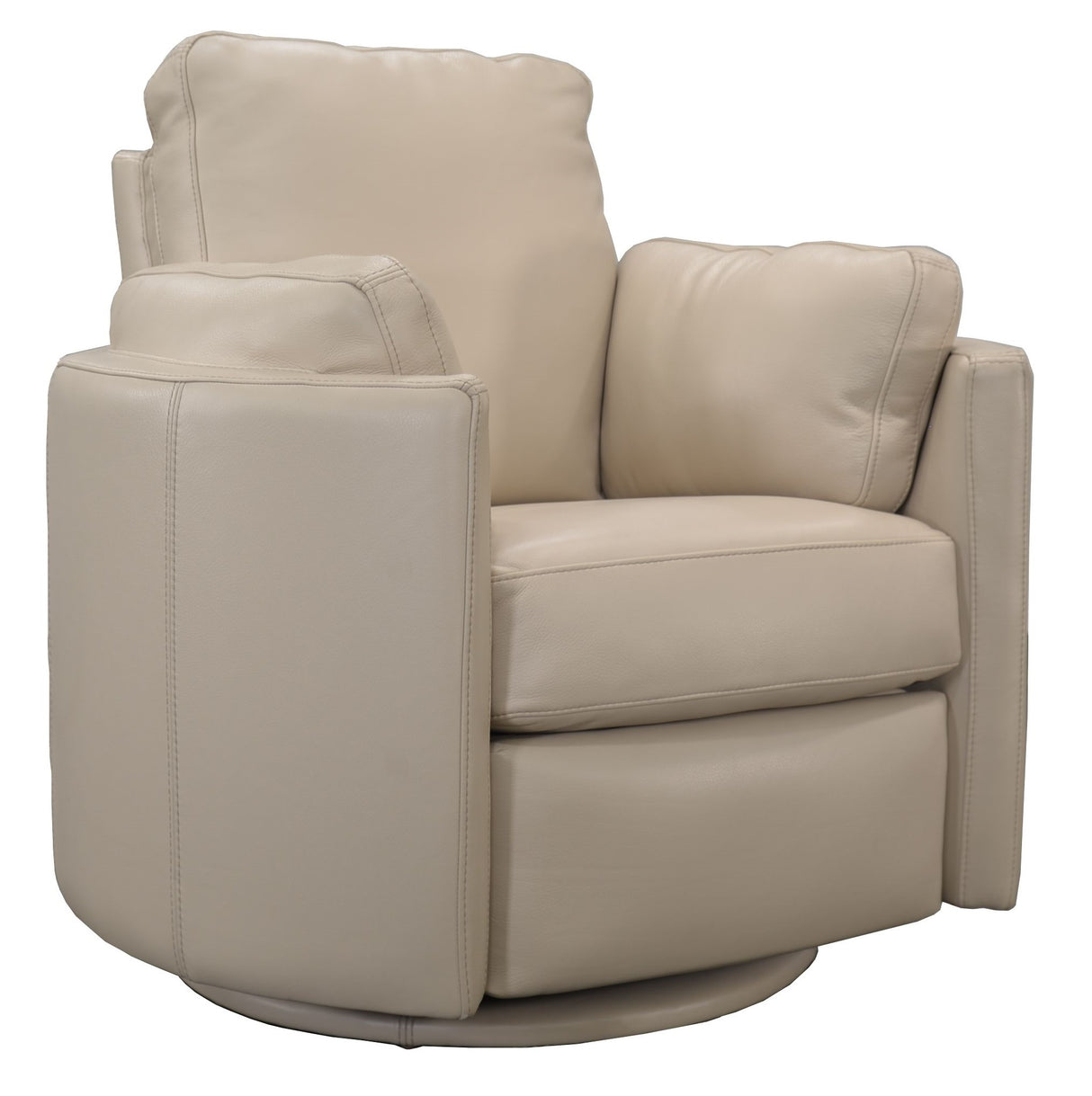 Raleigh Push Back Recliner – Amalfi Gray Taupe Leather | Omnia Leather