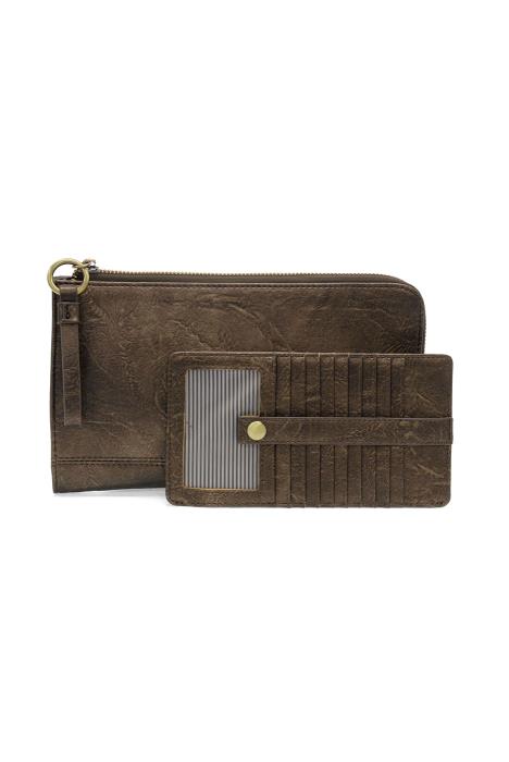 Metallic Dark Bronze Karina Convertible Wristlet & Wallet