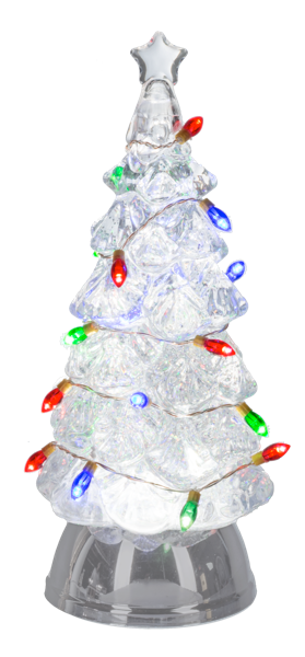 GLOBE #38 - LED Light Up Shimmer Tree w/Lights Figurine