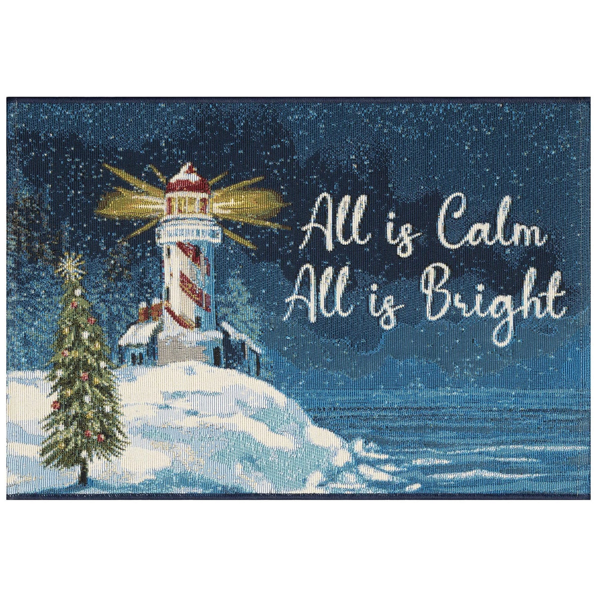 ALL IS CALM NIGHT - 24"x34.5" Indoor + Outdoor Mat