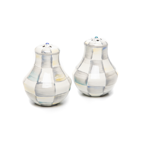 Sterling Check Salt & Pepper Shaker Set