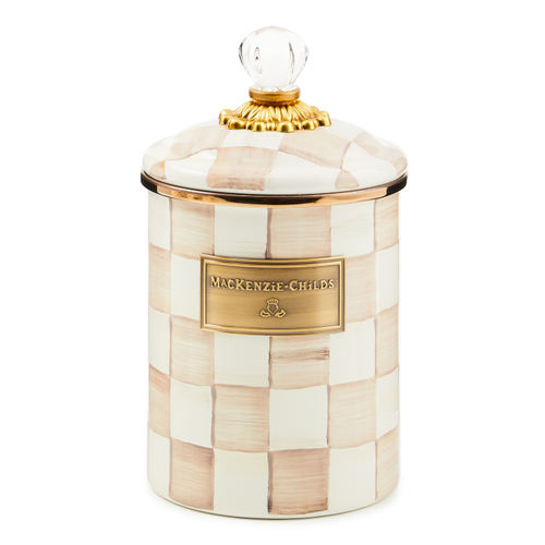 Mocha Check Medium Canister