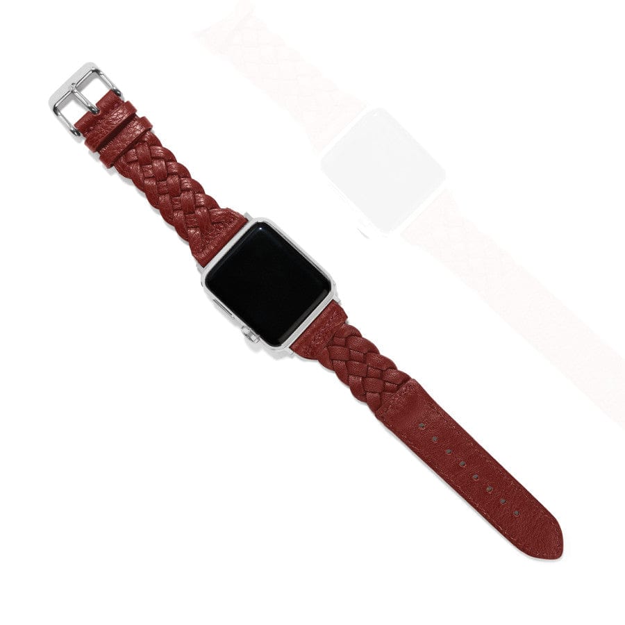 Sutton Braided Leather Watch Band - Chili Pepper
