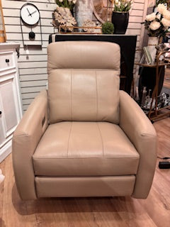 Kane Swivel & Power Recliner - Amalfi Gray Taupe | Omnia Leather