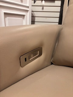 Kane Swivel & Power Recliner - Amalfi Gray Taupe | Omnia Leather