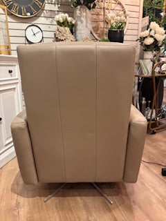 Kane Swivel & Power Recliner - Amalfi Gray Taupe | Omnia Leather