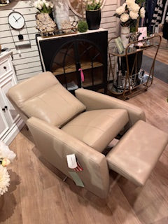 Kane Swivel & Power Recliner - Amalfi Gray Taupe | Omnia Leather