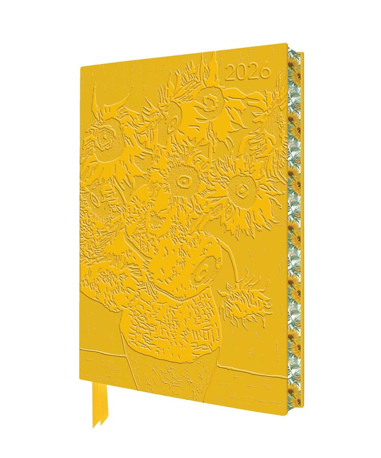 Vincent van Gogh: Sunflowers 2026 Artisan Art Vegan Leather Diary