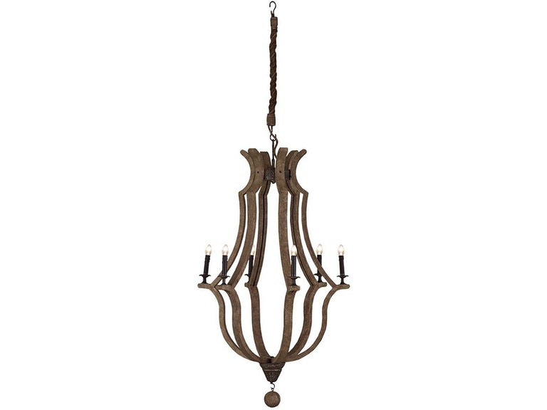 Bordeaux Chandelier in White Harvest