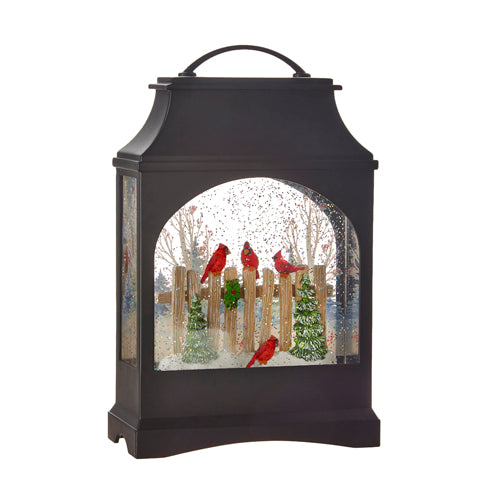 GLOBE# 53 -11" Cardinal on Fence Lighted Water Lantern