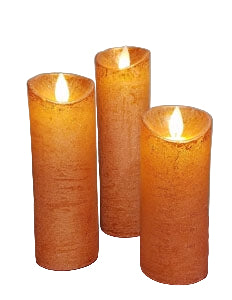 LED Pillar Candle - Rose Gold