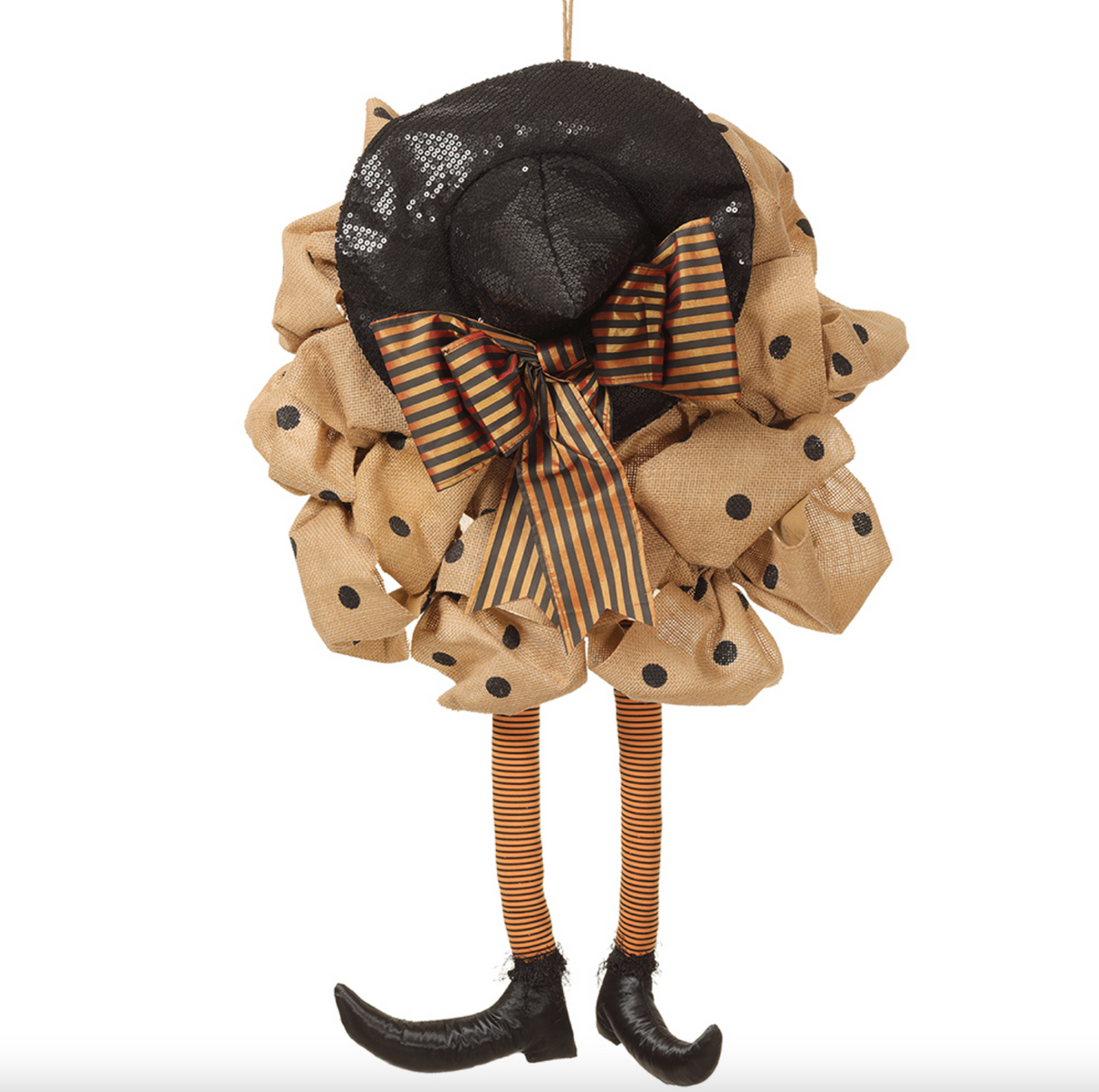 34" Witch Legs Burlap Wreath