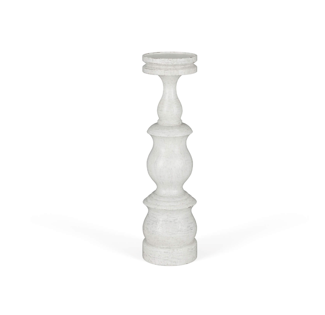Bobeche Candlestick Medium in Off White