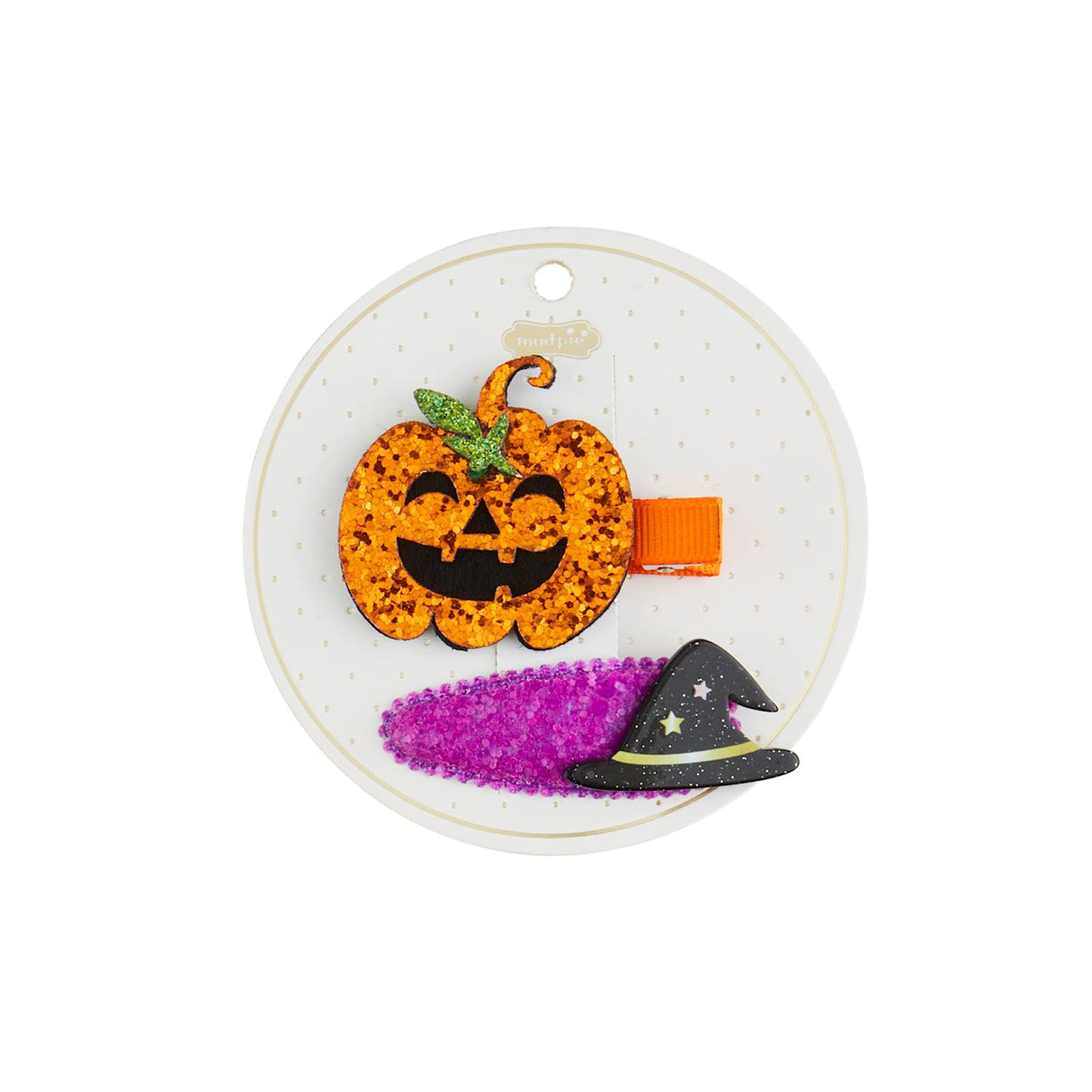 Witch + Pumpkin Halloween Hair Clips