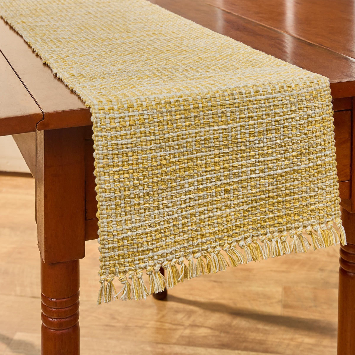Basketweave Table Runner 54" L - Goldenrod