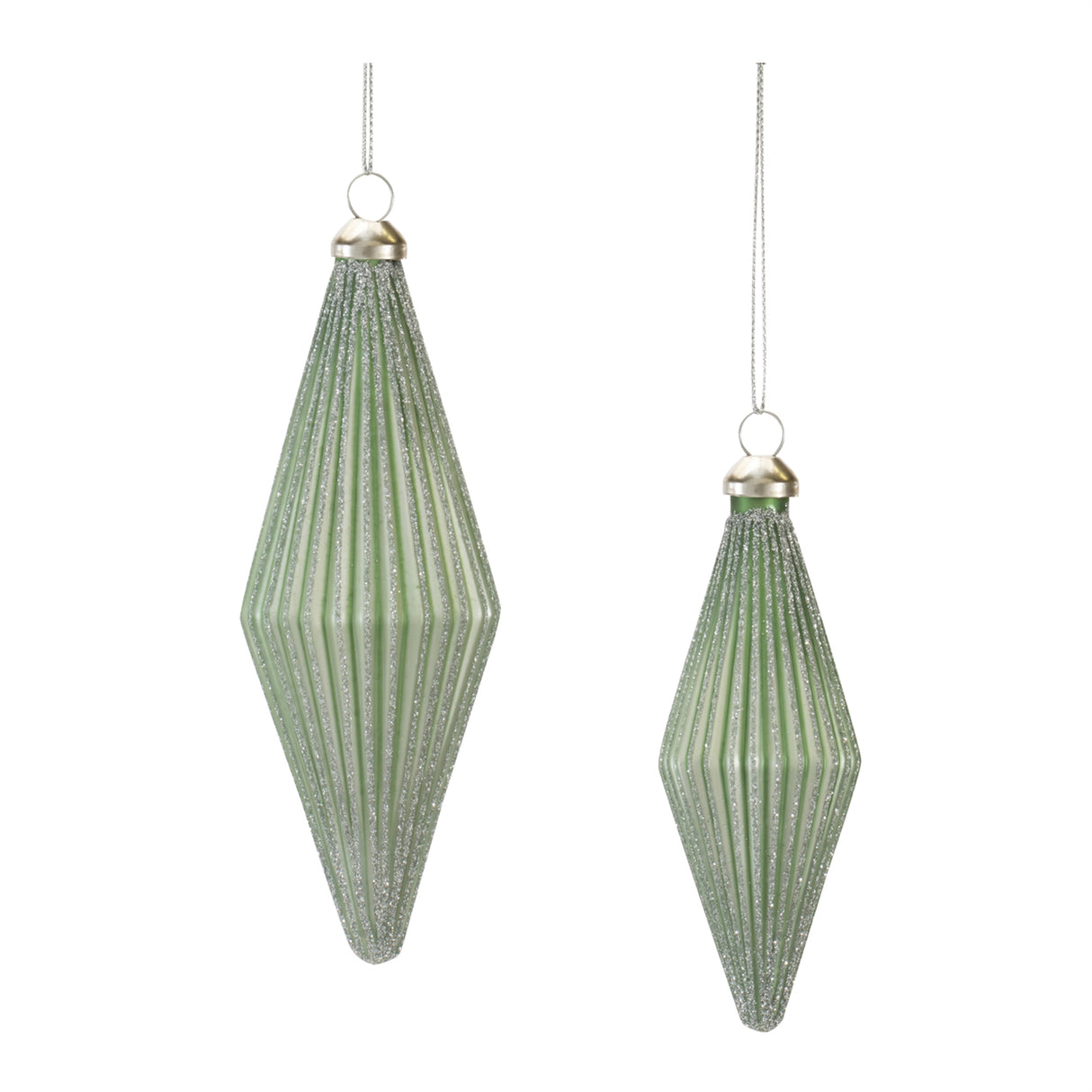 Drop Ornament (Set of 2) 4.5"H, 6"H