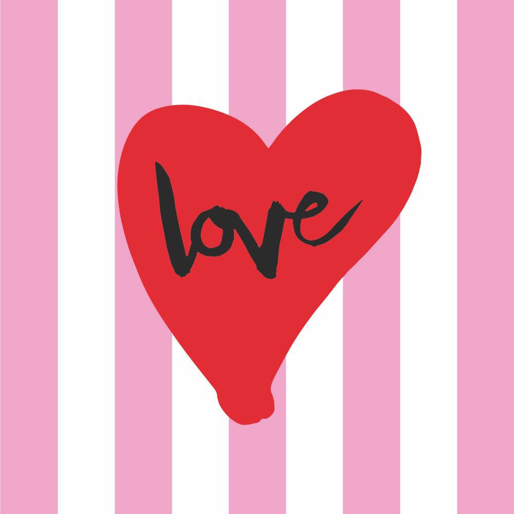 BEVERAGE NAPKINS -FORMART - LOVE