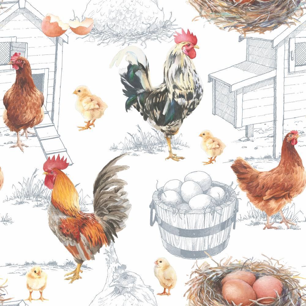 Chicken Farm Beverage Napkins