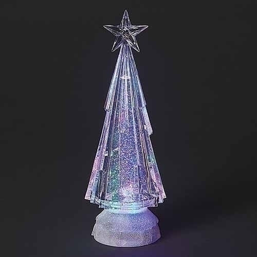 #13 - 9.5"H LED SWIRL CHISELED TREE