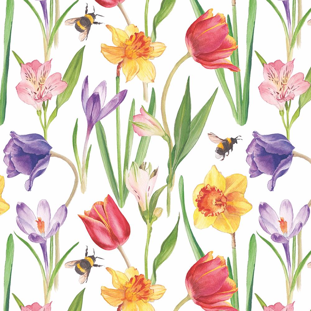 LUNCH NAPKIN - FLOWERS IN SPRING