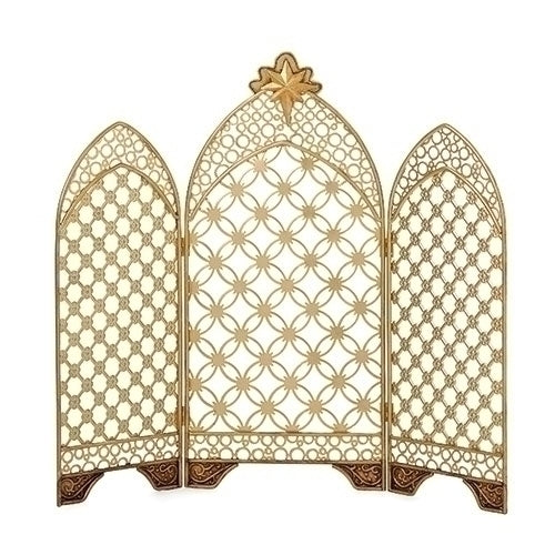 16"H GOLD METAL TRIPTYCHFOR NATIVITY SETS