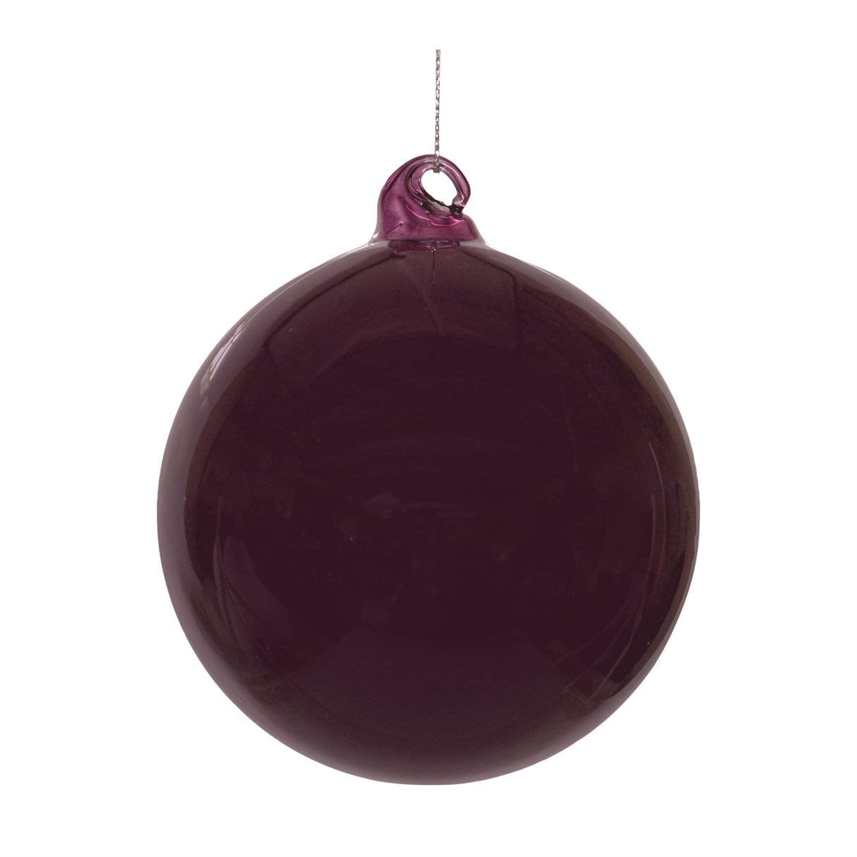 Ball Ornament 5"D Glass