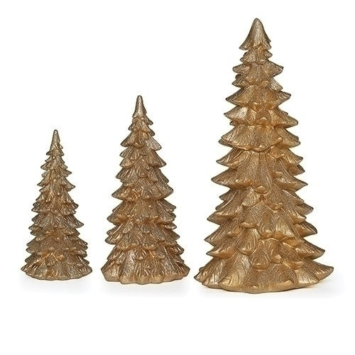 6.75-11.75"H 3 Piece SET GOLD TREE