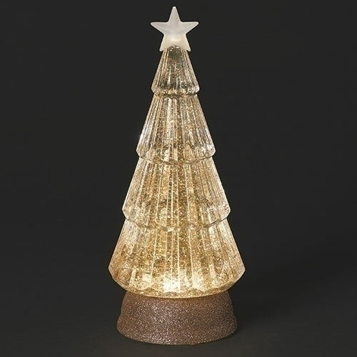 #8 - 12"H LIGHTED SWIRL GOLD TREE