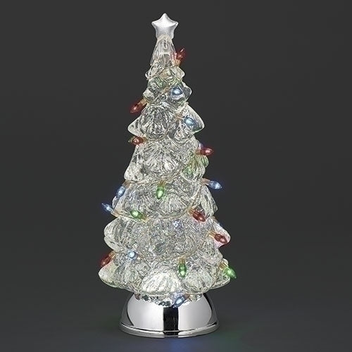 #5 - 12.5"H LIGHTED SWIRL TREE WITH COLOR LIGHTS