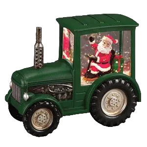 4"H LIGHTED GREEN TRACTOR WITH