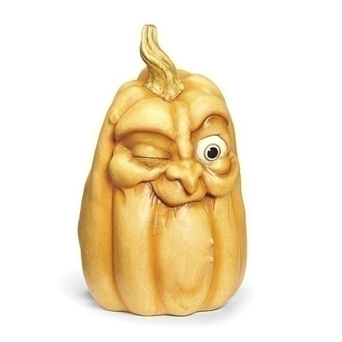 15"H PUMPKIN WITH OLD MAN FACE