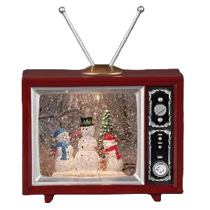 GLOBE #30 - 6"H LIGHTED SWIRL SNOWMAN TV