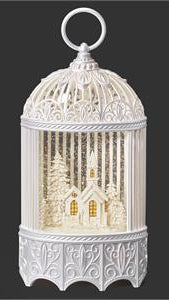 GLOBE #22 - 11.5"H LIGHTED SWIRL BIRD CAGE